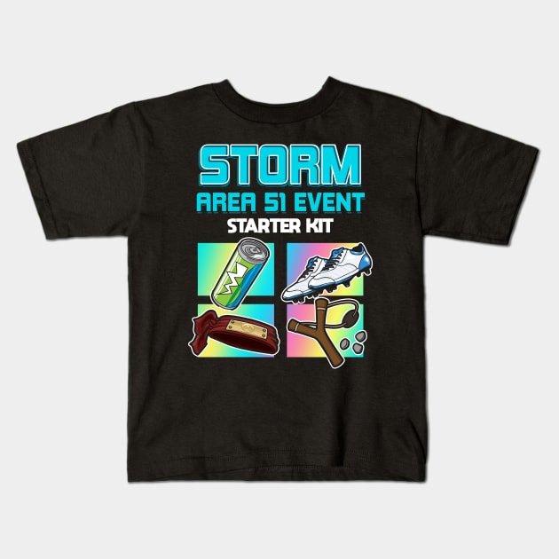 Storm Area 51 Event Starter Kit Kids T-Shirt by Jamrock Designs